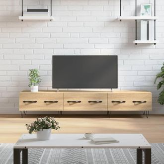 Berkfield Home TV Cabinet Sonoma Oak 150x36x30 cm Engineered Wood in Brown | Size: 150 x 36 x 30 cm