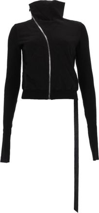 Rick Owens Black Solid Mock Collar T-Shirt