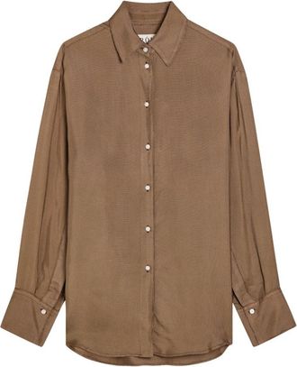 R&oacute;he Relaxed Shaped Shirt - Dames - Overhemden - Bruin - S - Overhemden
