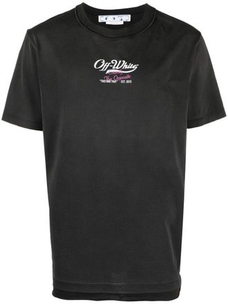 Off-white T-shirt met logoprint - Grijs