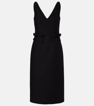 Valentino Crepe Couture bow-detail midi dress