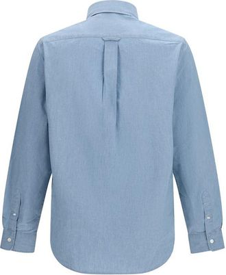 Maison Kitsun&eacute; Profile Fox Shirt - Blue