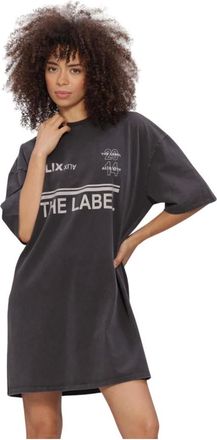 ALIX The Label Alix The Label, Kleedjes, Dames, Grijs, M, Gebreide Mouwloze Sporty T-shirt Jurk