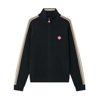 Casablanca Cafe Culture Track Jacket - Heren - Sweatshirts & Hoodies - Blauw - Maat: XL Katoen