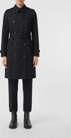 Burberry Double-Breasted Cotton Trench Coat with Belt and Epaulettes