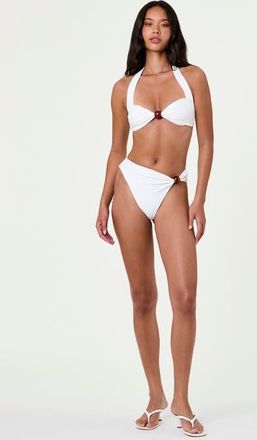 Nicholas Sirena Halter Bikini Top in Ivory at Nordstrom, Size X-Small