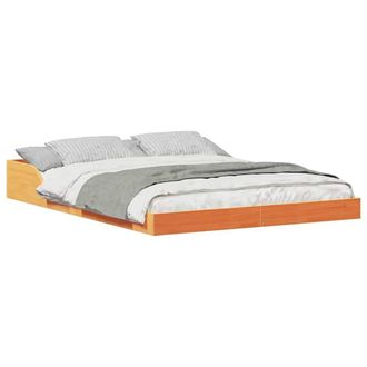 Berkfield Home Modern Wax brown 135 x 190 cm Pine wood