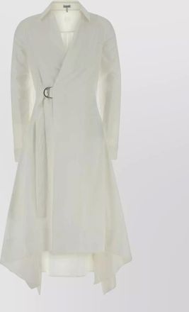 Loewe poplin shirt dress wrap belt asymmetric