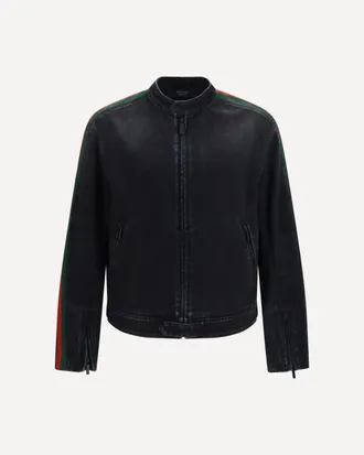 Gucci Cotton denim biker Jacket Male 50