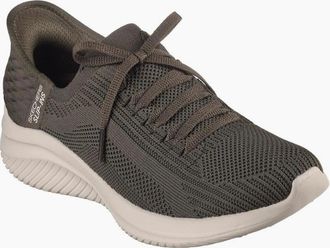 Skechers Womens Skechers Slip Ins Ultra Flex 3.0 Brilliant Path 149710 Olive - Black - Size: 4