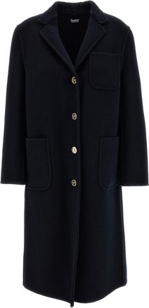Thom Browne Blue Bell Sleeve Boiled Wool Overcoat