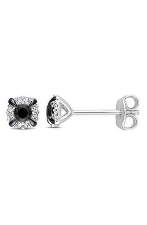 Delmar Black & White Diamond Stud Earrings - 0.24 ctw. at Nordstrom Rack