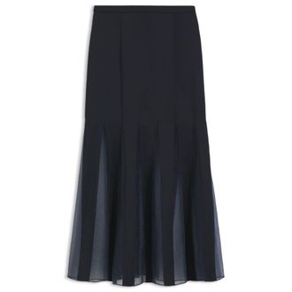 BOSS Satin slip skirt with transparent inserts