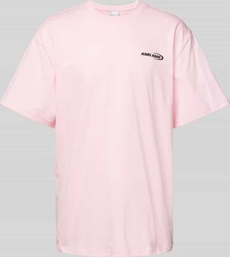 Karl Kani T-Shirt mit Label-Print in Pink, Größe XL