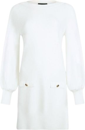 Liu Jo Relaxed Silhouette Dress With Voluminous Sleeves And Decorative Buttons