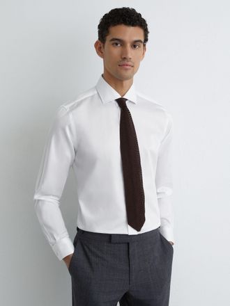 Reiss White Stretch-cotton Regular-fit Shirt, 165