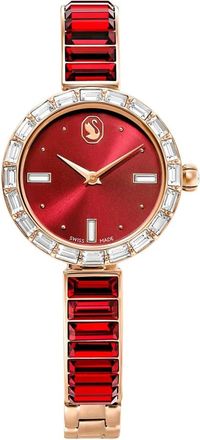 Swarovski Analoog Horloge - Dames - Accessoires - Rood - Maat: ONE Size
