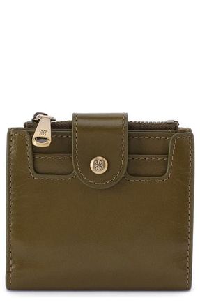 Hobo Dunn Leather Compact Wallet in Olive Veil at Nordstrom