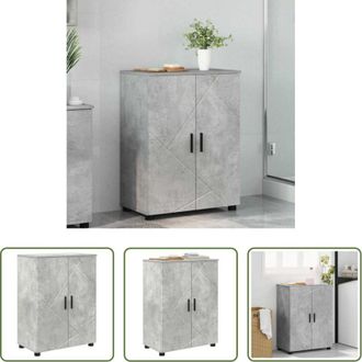 vidaXL vidaXL Mobile da bagno moderno - Mobile da Bagno con porta Grigio cemento 60 x 35 x 80 cm