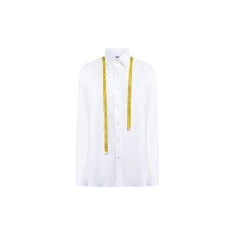 Moschino Printed cotton poplin shirt - female - Moschino - Shirts - White - 2XL - Blouses & Shirts
