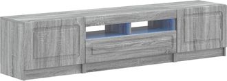 vidaXL Cabinet De Tv Led De 5 Piezas Sonoma Gris Madera De Ingenier&iacute;a Vidaxl