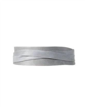 ADA Womens Wrap Leather Belt In Grey