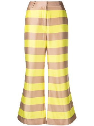 Zimmermann Pantaloni Wonderland svasati a righe - Giallo