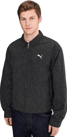 Puma Wardrobe Essentials Woven Zip-up Collared Jacket Mens Jacket Puma Black : 2XL, Nylon/Polyester