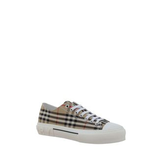 Burberry Mens Brown Cotton Low Top Sneakers