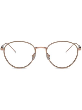 Brunello Cucinelli round-frame glasses - unisex - Titanium - 40 - Pink