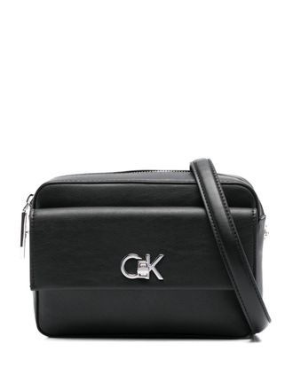 Calvin Klein Crossbodytas met logoplakkaat - Zwart