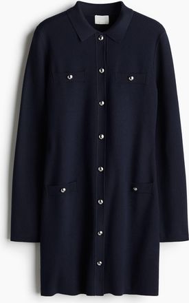 H&M Mini-Strickkleid - Blue