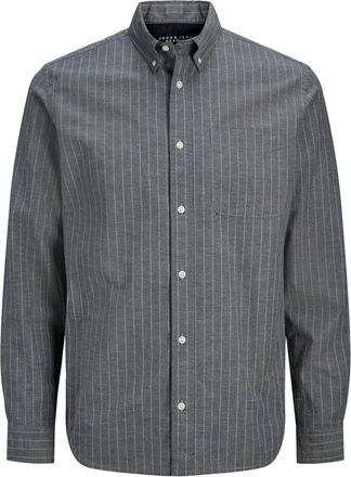 Jack & Jones Jack And Jones Herenoverhemd met krijtstreep, normale pasvorm en lange mouwen (Donkere marine)