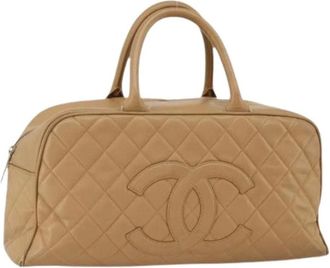 Chanel Pre-owned Handbags, female, Beige, Size: ONE SIZE Pre-owned Boston Bag