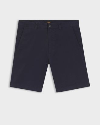 Boss Orange by Hugo Boss Mens Slim Fit Chino Shorts in Dark Grey Cotton - Size 40 (Waist)