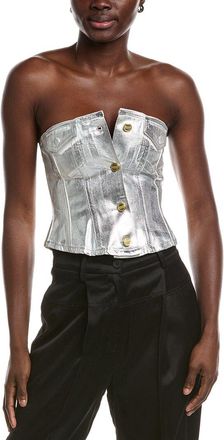 Ganni Ganni Foil Denim Corsage