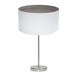 Fabrilamp Fabrilamp - Sobremesa Tatiana 1xe27 Niquel/blanco-mad.gris 63x30x30 Cm