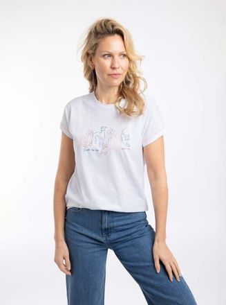 Weird Fish Fetch Front Print Graphic T-shirt in White at Nordstrom, Size 18
