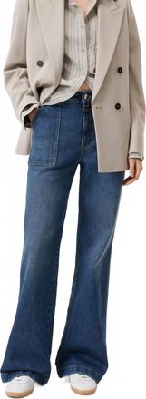 Closed Aria Flared Denim Jeans In Blue