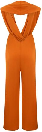 Alberta Ferretti Jumpsuit with neckline - female - Alberta Ferretti - Jumpsuits - Orange - M - Jumpsuits & Playsuits