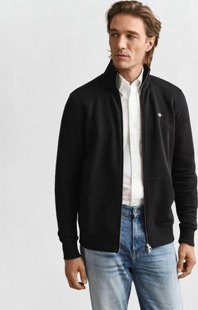GANT Men Shield Zip Sweatshirt (XXXL) BLACK