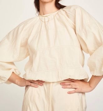 Mirth Andaman Long Sleeve Top In Alabaster