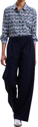 Hartford Paris Woven Shirt In Navy