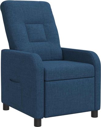 vidaXL Recliner Azul Tela Vidaxl