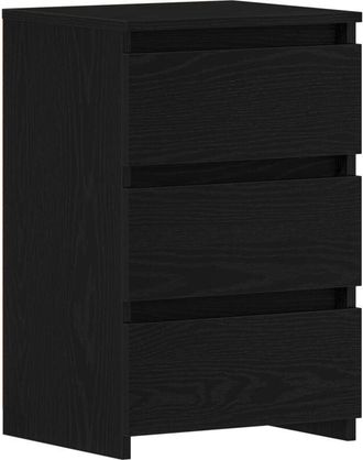 vidaXL Vidaxl - Bedside Cabinet with Drawer 2 pcs Black oak 40 x 35 x 62.5 cm
