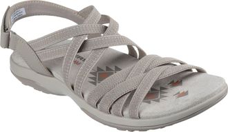 Skechers Reggae Slim - Summer Getaway Womens Taupe Sandals - Size UK 4