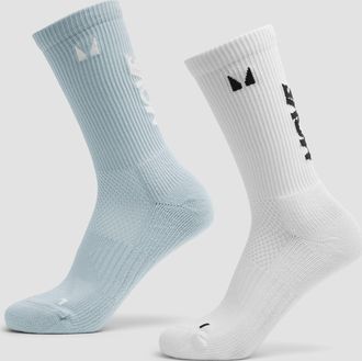 MyProtein Calcetines para correr MP Move Club (paquete de 2 pares) - Azul beb&eacute;/Blanco - UK 2-5
