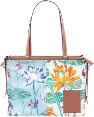 Loewe Pre-owned Printed Canvas Tote - Dames - Vintage Shopper - Veelkleurig - ONE Size - Leer - Vintage