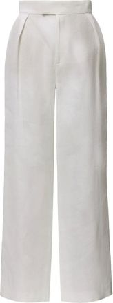 Lita pleat-detail trousers - White