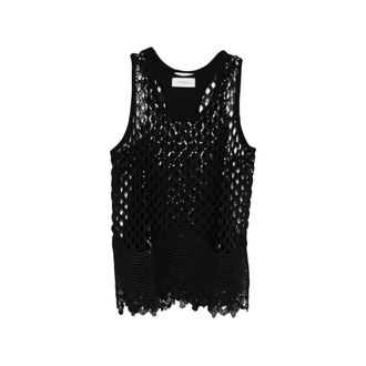 Sportmax Sequin-embellished Open-knit Top